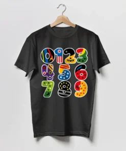Superhero Numbers Day T-Shirt Kids School Maths Day Fun Tee