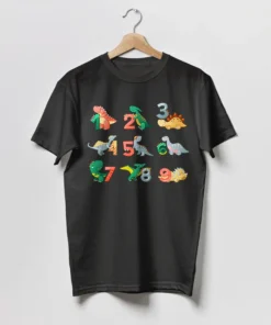 Dino Numbers Day Kids T-Shirt School Maths Day Costume