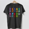 Animals Count Numbers Day Kids T-Shirt School Maths Day Costume