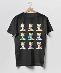 Girls Unicorn Numbers Day Kids T-Shirt School Maths Day Costume