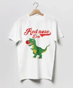 Red Nose Day Dinosaur T-Rex T-Shirt